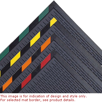 Safety Scrape™ Mat  OSHA Striped Border