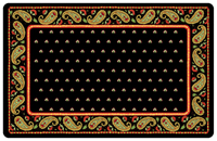 Black Paisley Mat