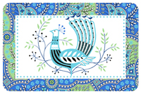Peacock Paisley Mat