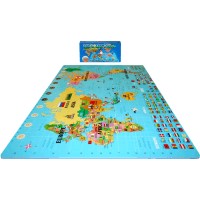 6 ft. 6 in. x 4 ft. World Map Set