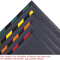 Safety Scrape™ Mat  OSHA Striped Border