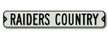 Oakland Raiders Embossed NFL Street Sign, Heavy Duty Steel