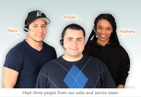 Our Sales and Customer Service Team