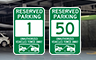 Reserved Parking Spot Signs