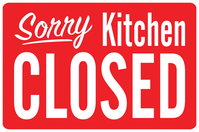 Sorry Kitchen Closed Mat Signs, SKU: MK-0042