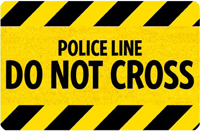 Police Line Do Not Cross Welcome Mat