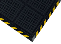 Anti-Fatigue Yellow Striped Border Mat for Dry Environments