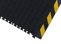 Linkable Yellow Striped Border Side Tile Mat